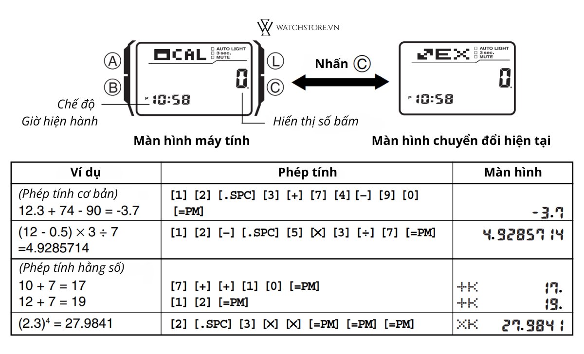 Đồng hồ Casio máy tính chính hãng ĐẸP RẺ TỐT tại WatchStore